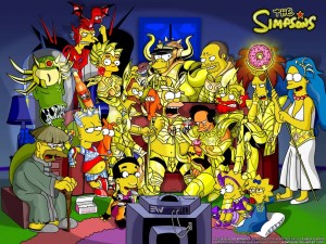 Caballeros del Zodiaco vs Los Simpson